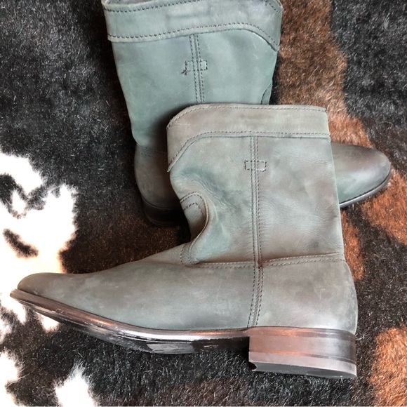 Frye Cara Roper Short Boots Nubuck Leather Sz 7B - Picture 8 of 11